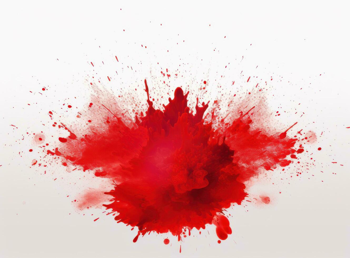 Red powder splash isolated photo