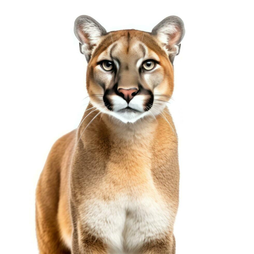 Beautiful puma isolated photo