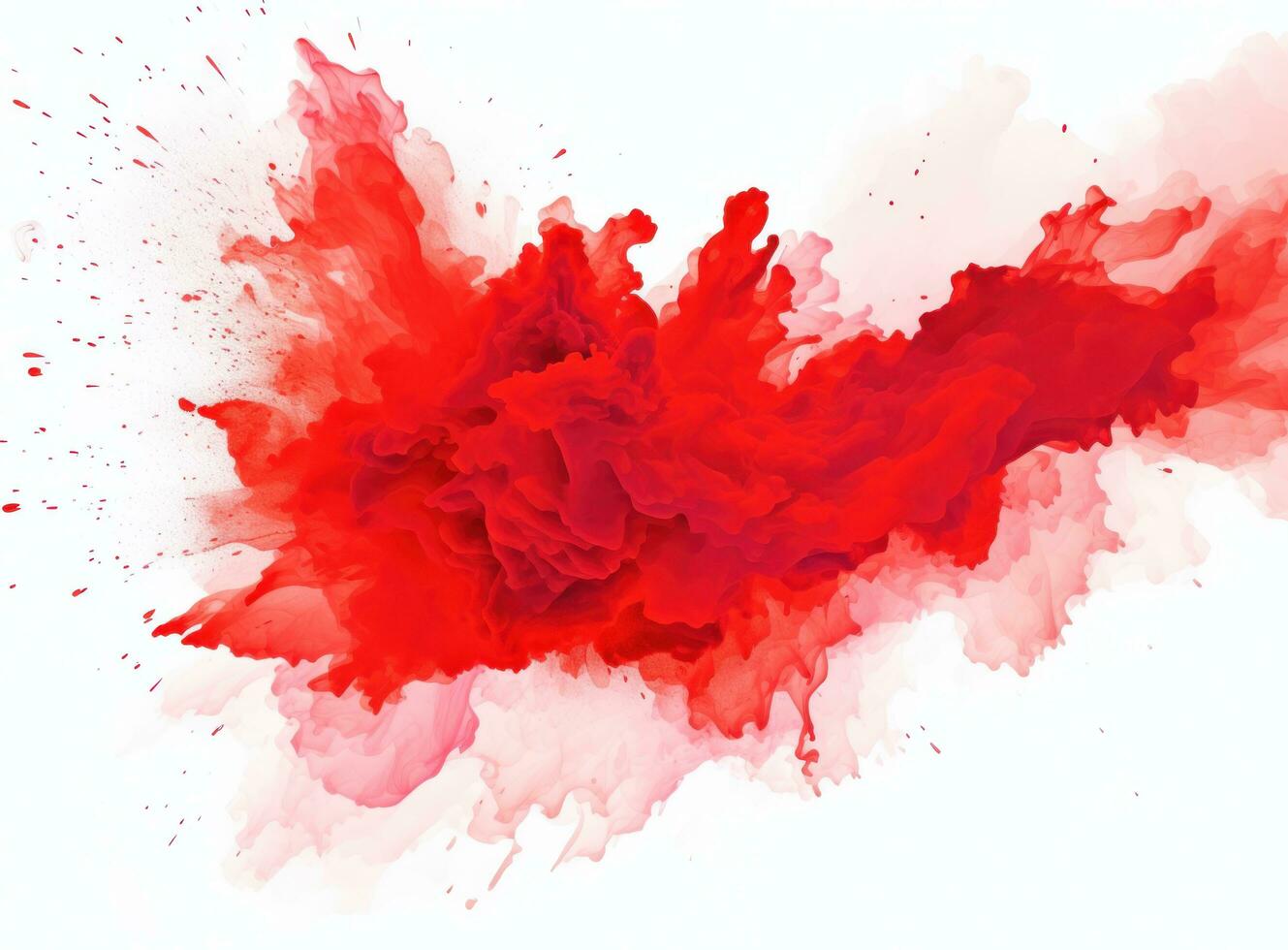Red powder splash isolated photo