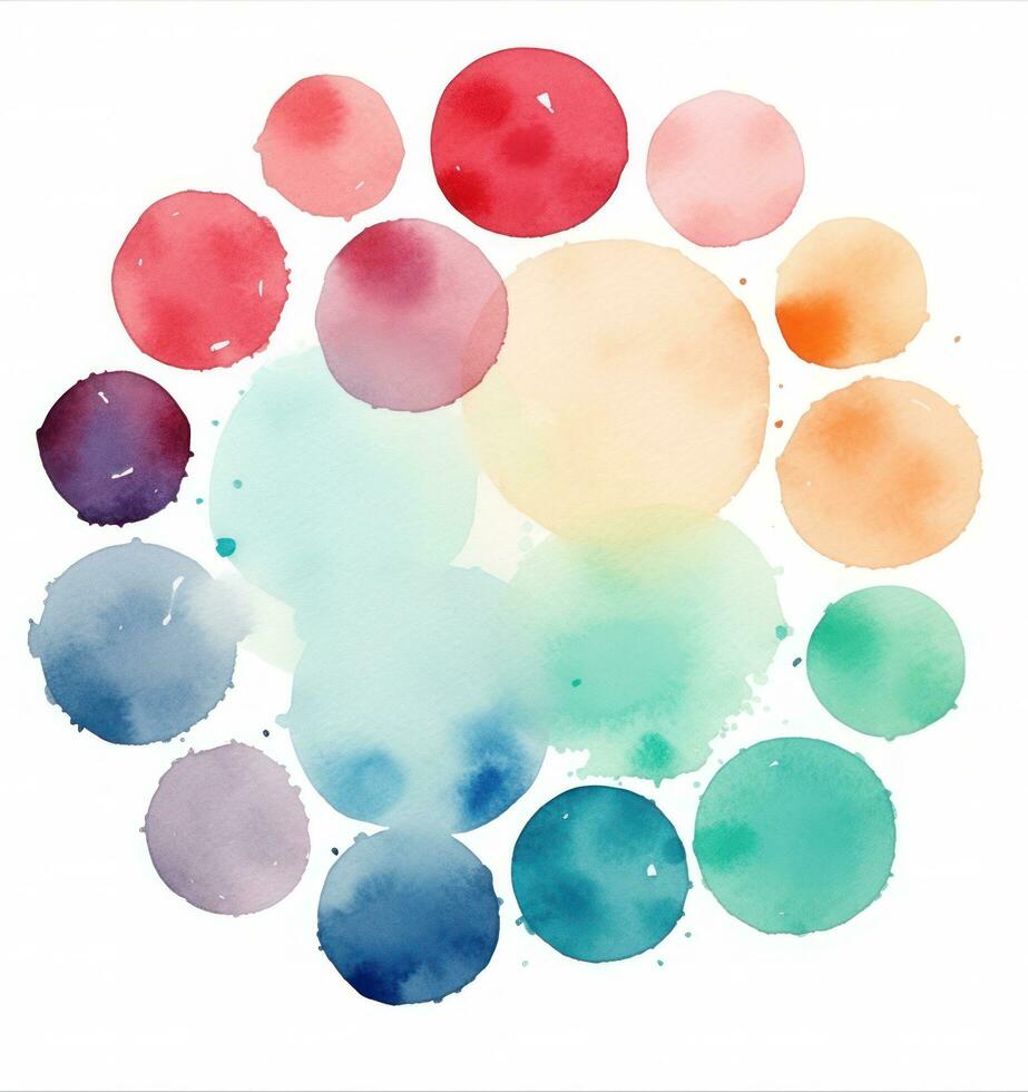 Colorful watercolor circle background photo