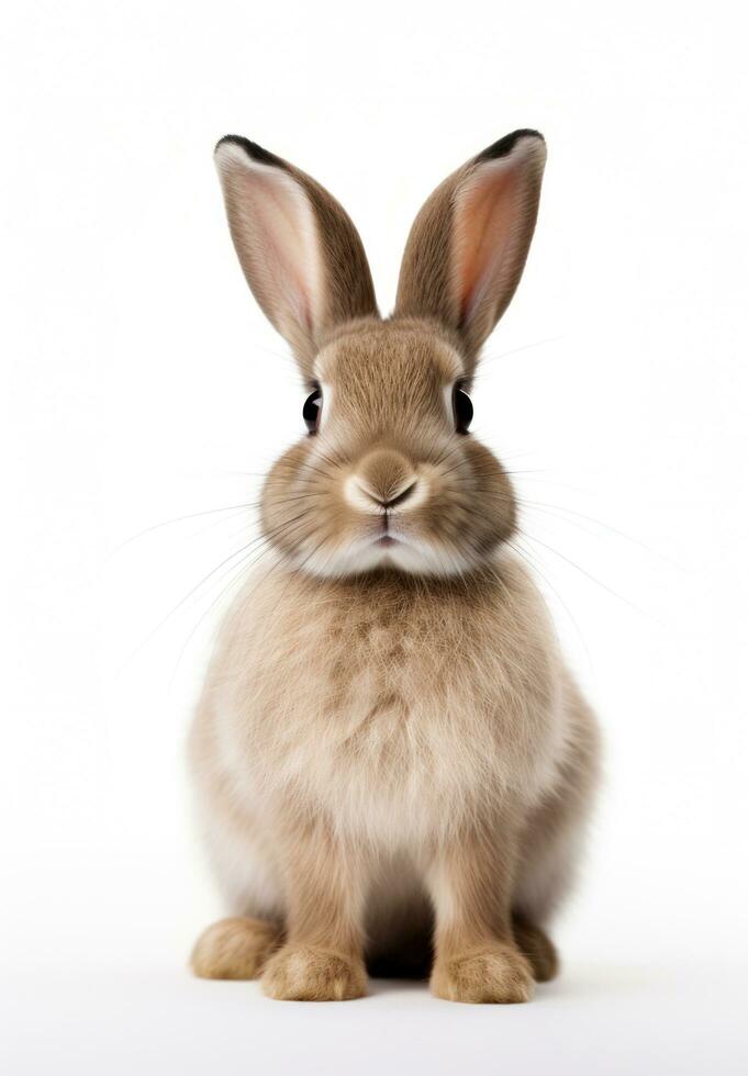 Cute rabbit isolated photo