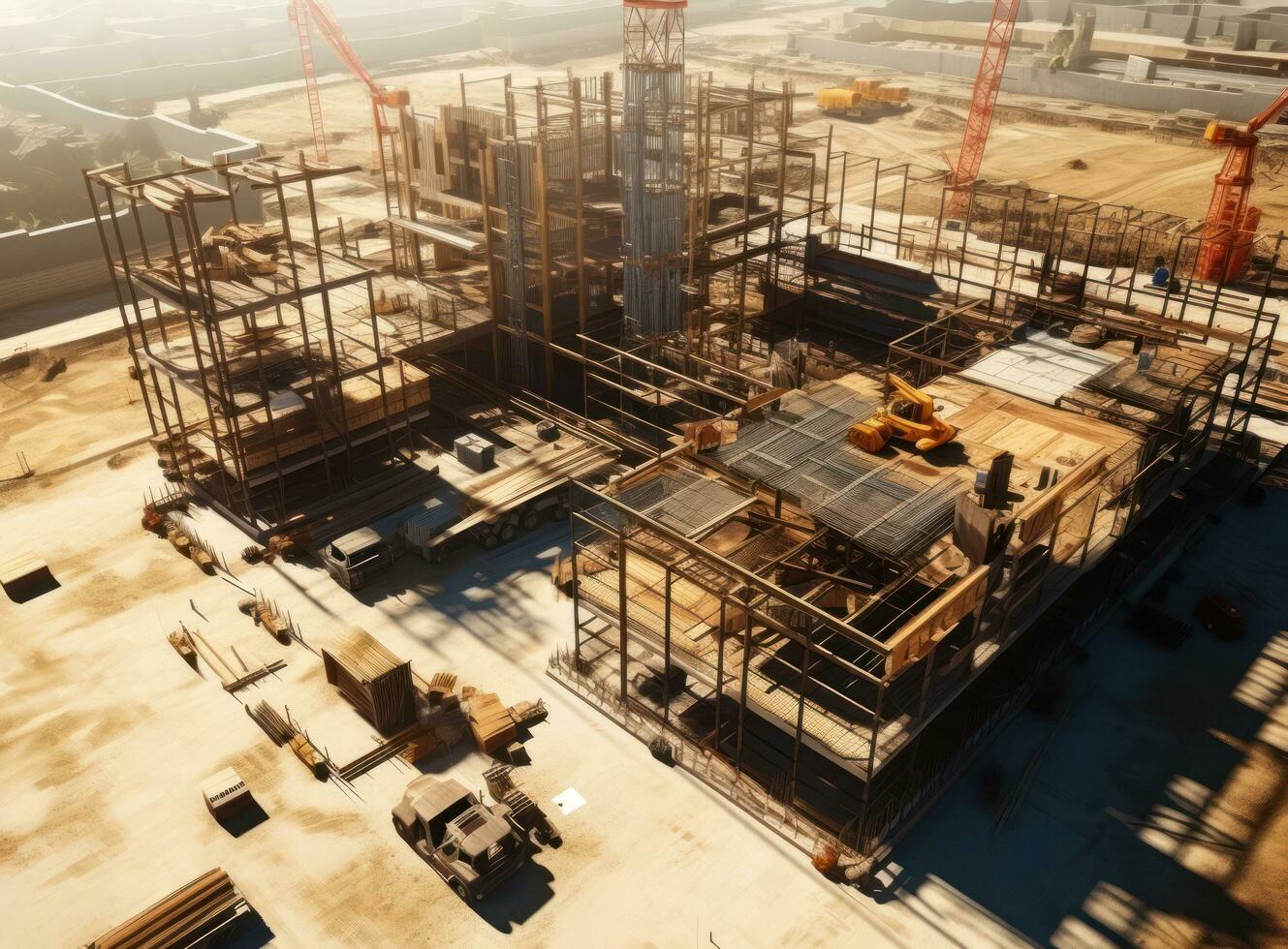 Structure of construction site photo