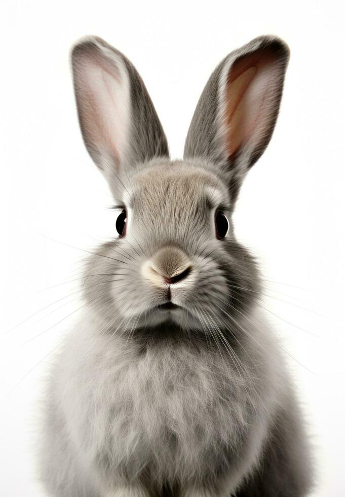 Cute rabbit isolated photo