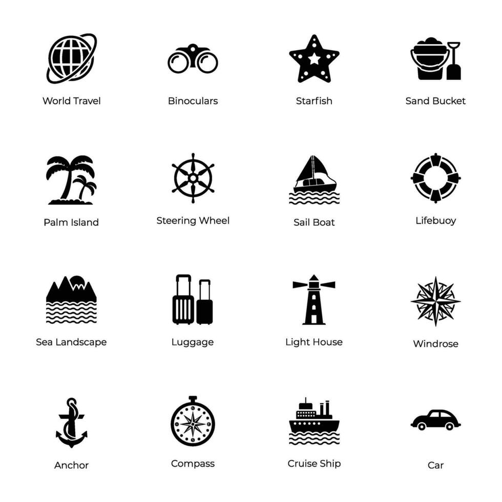 Collection of Maps and Navigation Tools Icons vector