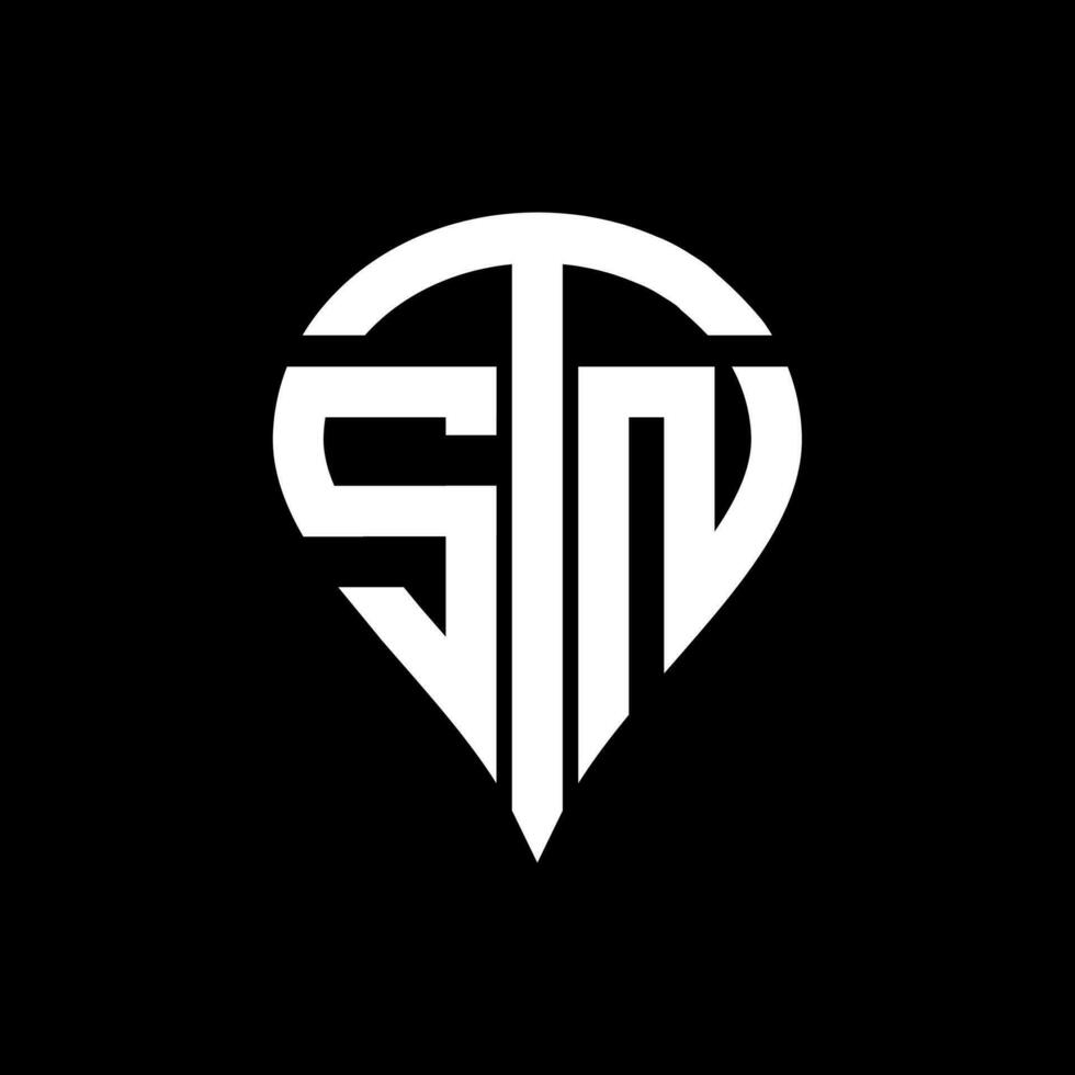 STN letter logo design. STN creative monogram initials letter logo concept. STN Unique modern flat abstract vector letter logo design.