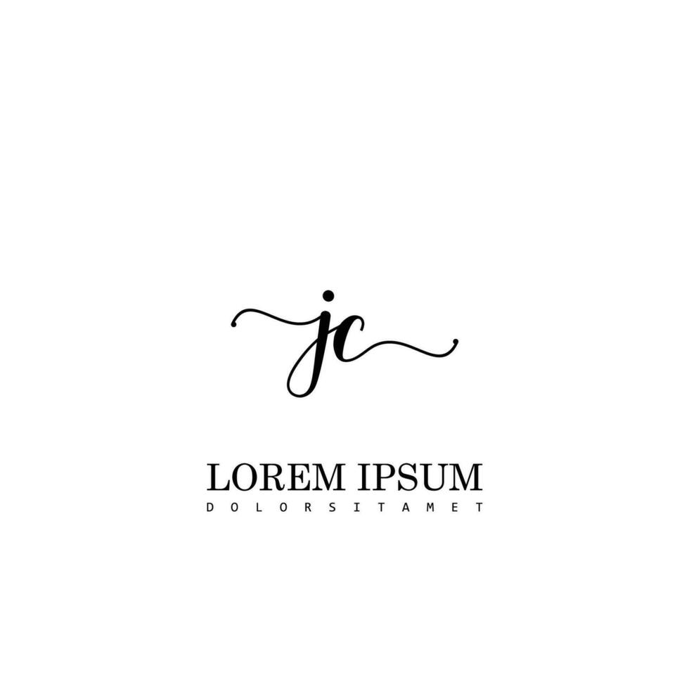 JC Initial Handwriting Template Design 27848646 Vector Art at Vecteezy