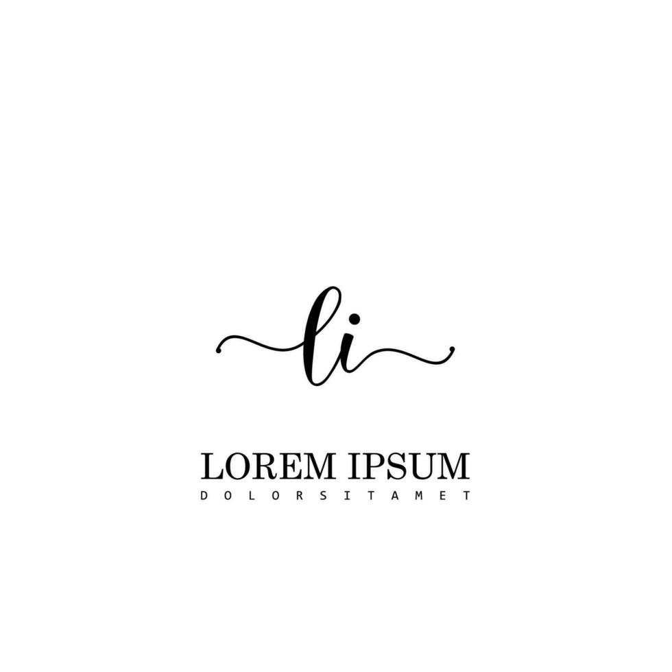 LI Initial Handwriting Template Design 27848670 Vector Art at Vecteezy