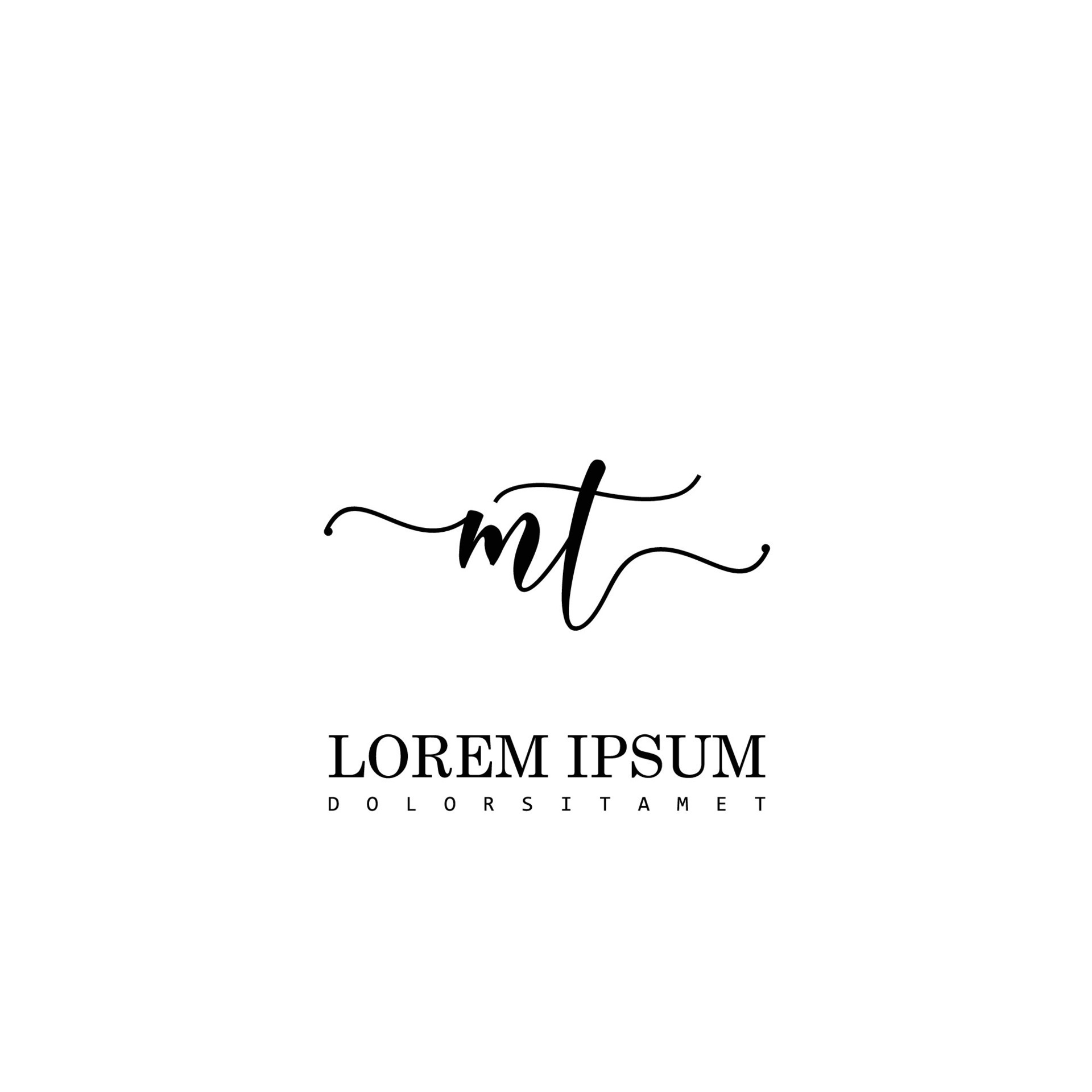 MT Initial Handwriting Template Design 27848693 Vector Art at Vecteezy