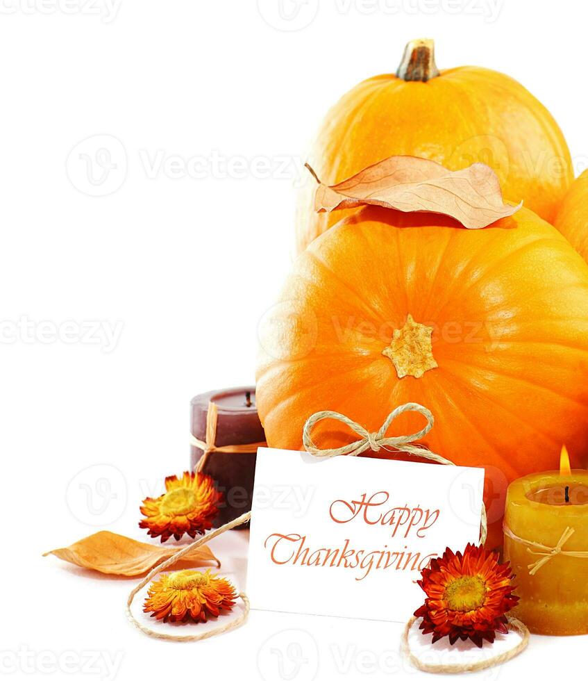 Thanksgiving holiday decoration border photo