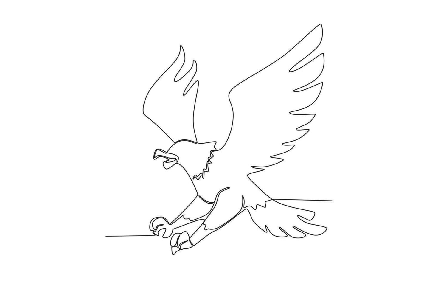 One line drawing of a Hawk. Trendy continuous line vector design graphic illustration Vector Format