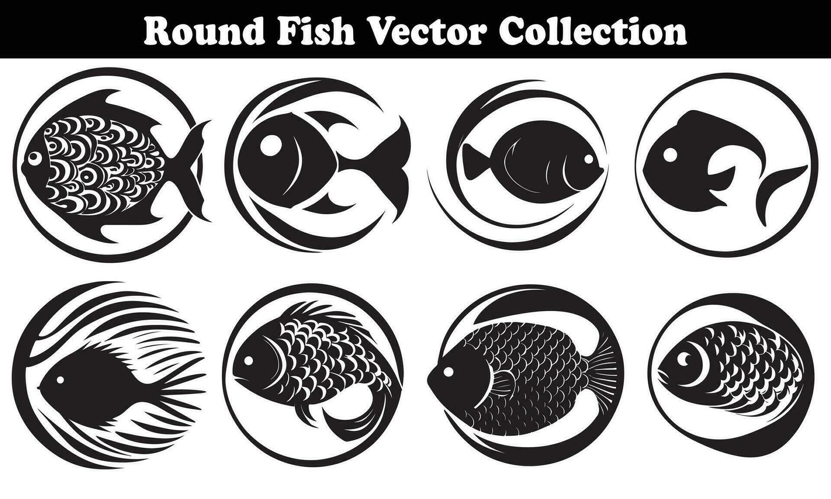 redondo pescado vector diseño espalda en blanco antecedentes para diseñador