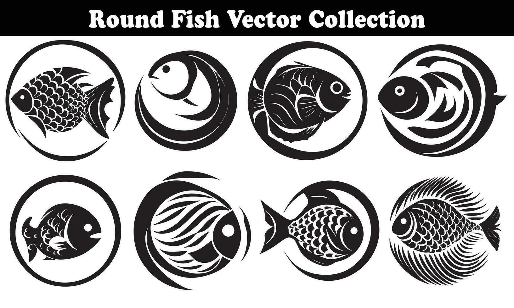 redondo pescado vector diseño espalda en blanco antecedentes para diseñador