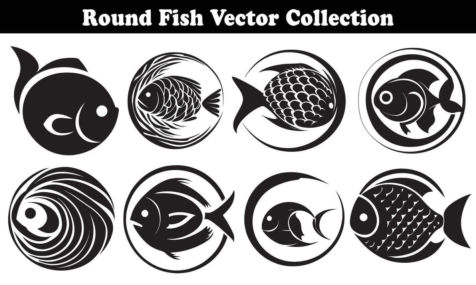 redondo pescado vector diseño espalda en blanco antecedentes para diseñador