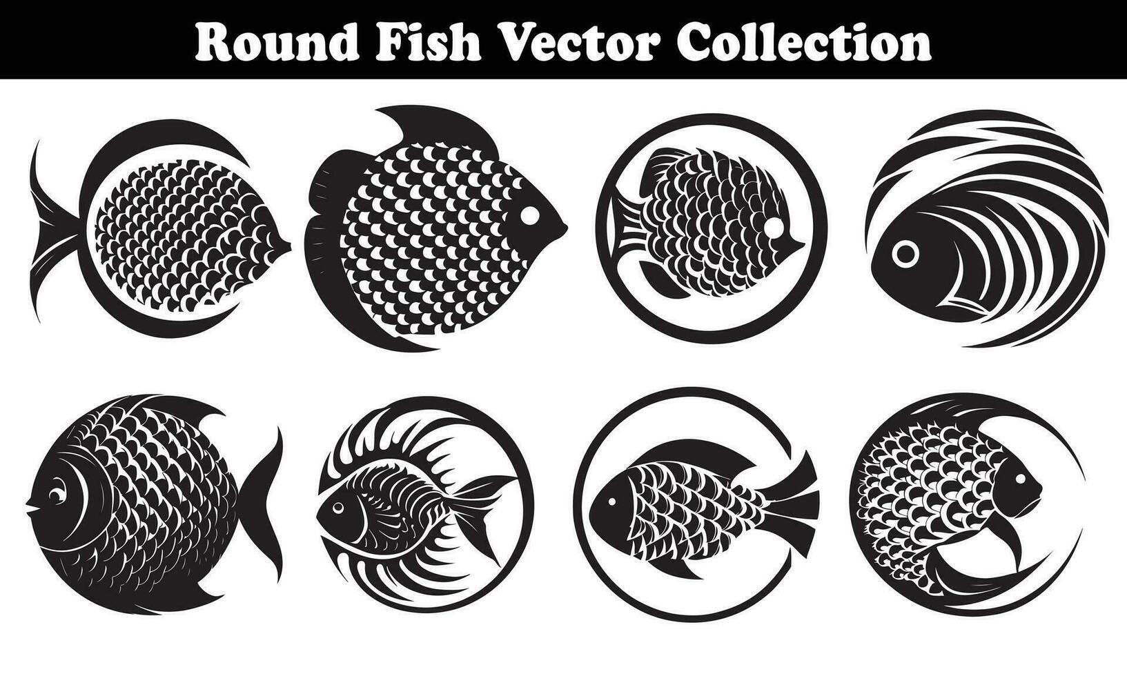 redondo pescado vector diseño espalda en blanco antecedentes para diseñador