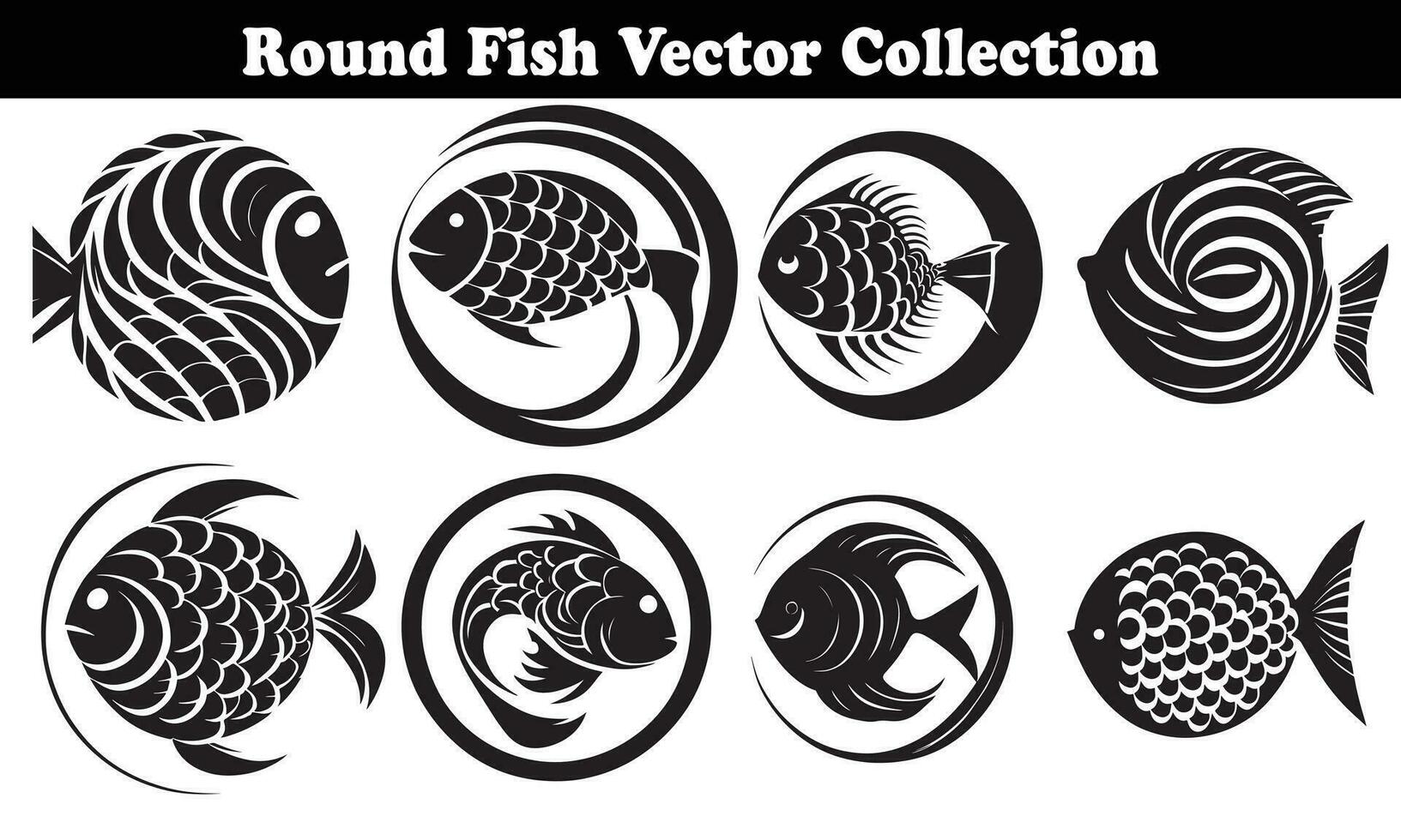 redondo pescado vector diseño espalda en blanco antecedentes para diseñador