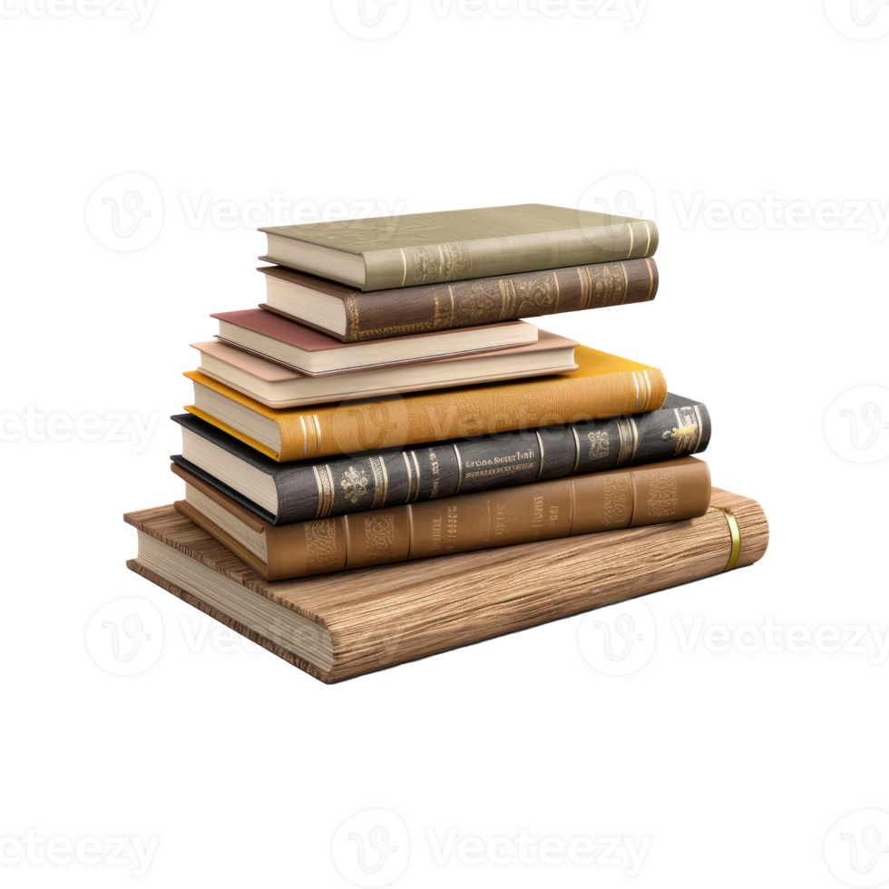 Stack of book isolated png