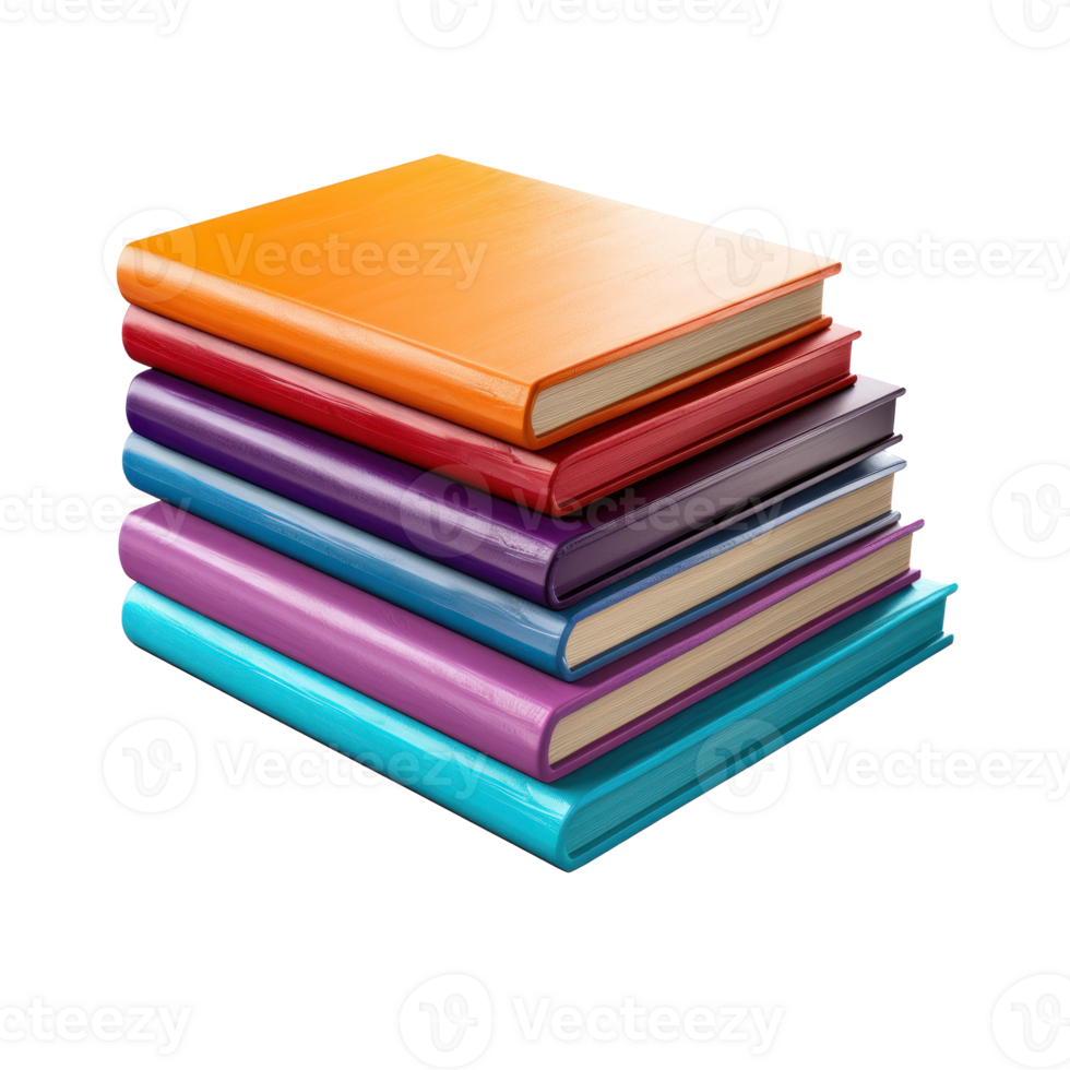 Stack of book isolated png