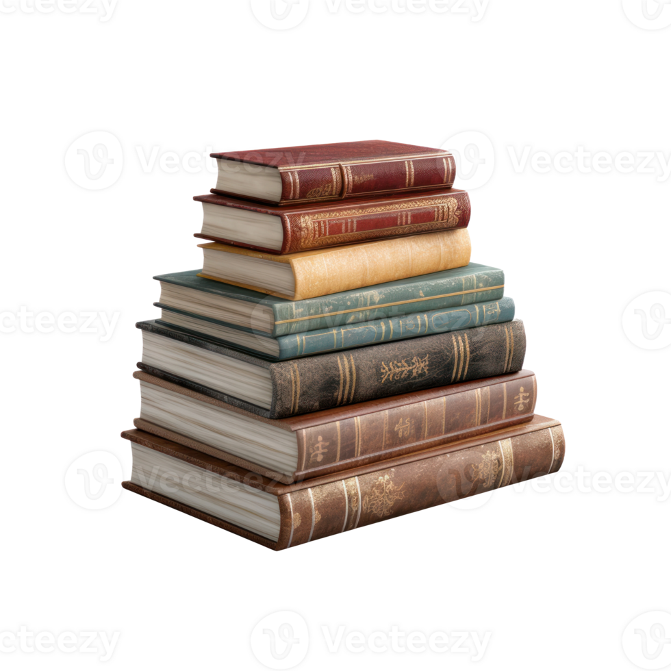 Stack of book isolated png