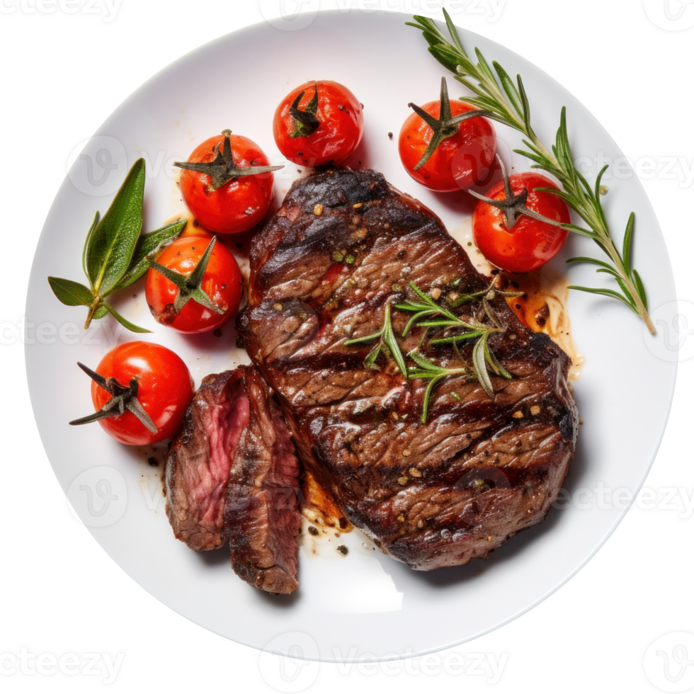 Beef steak with tomatoes png