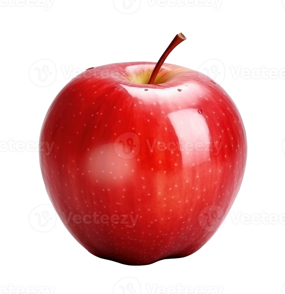 Red ripe apple isolated png