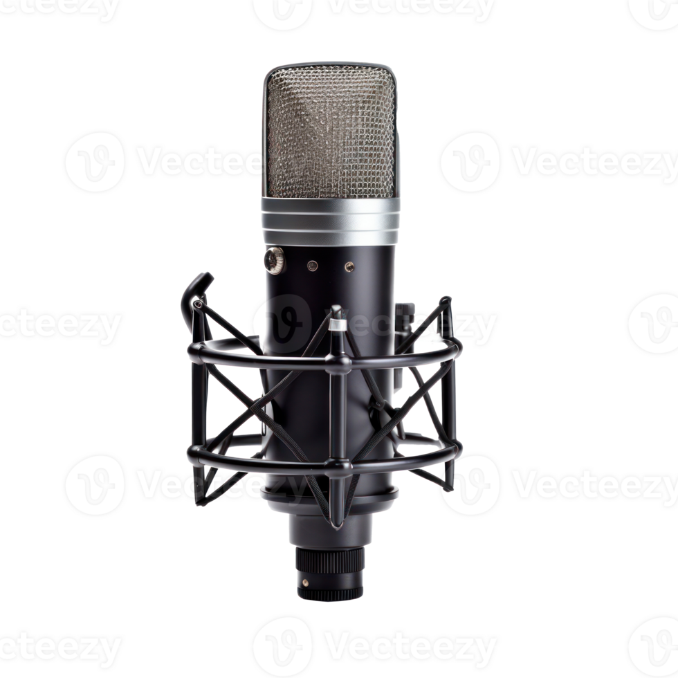 Professional studio microphone isolated png