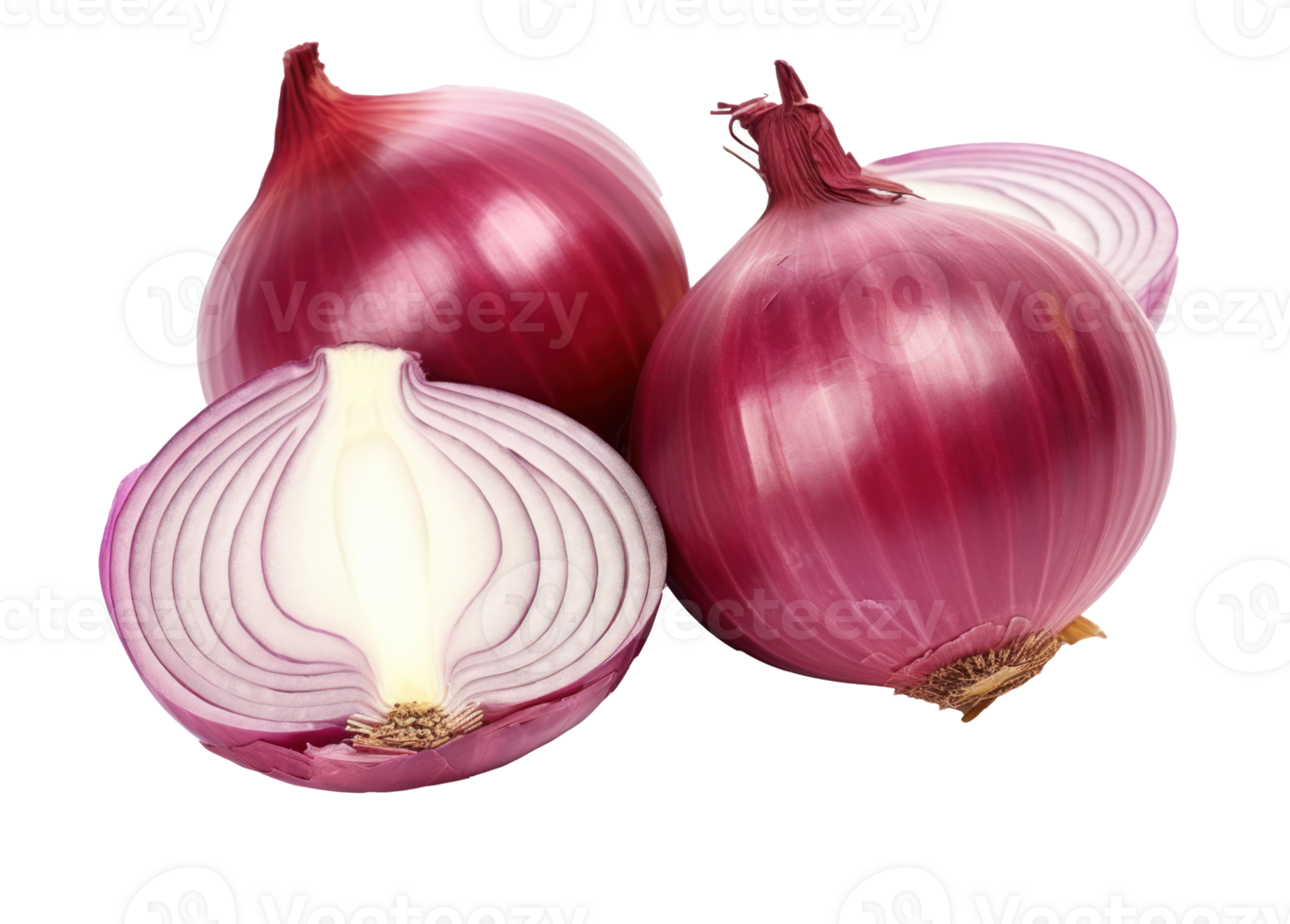 Red ripe onion isolated png