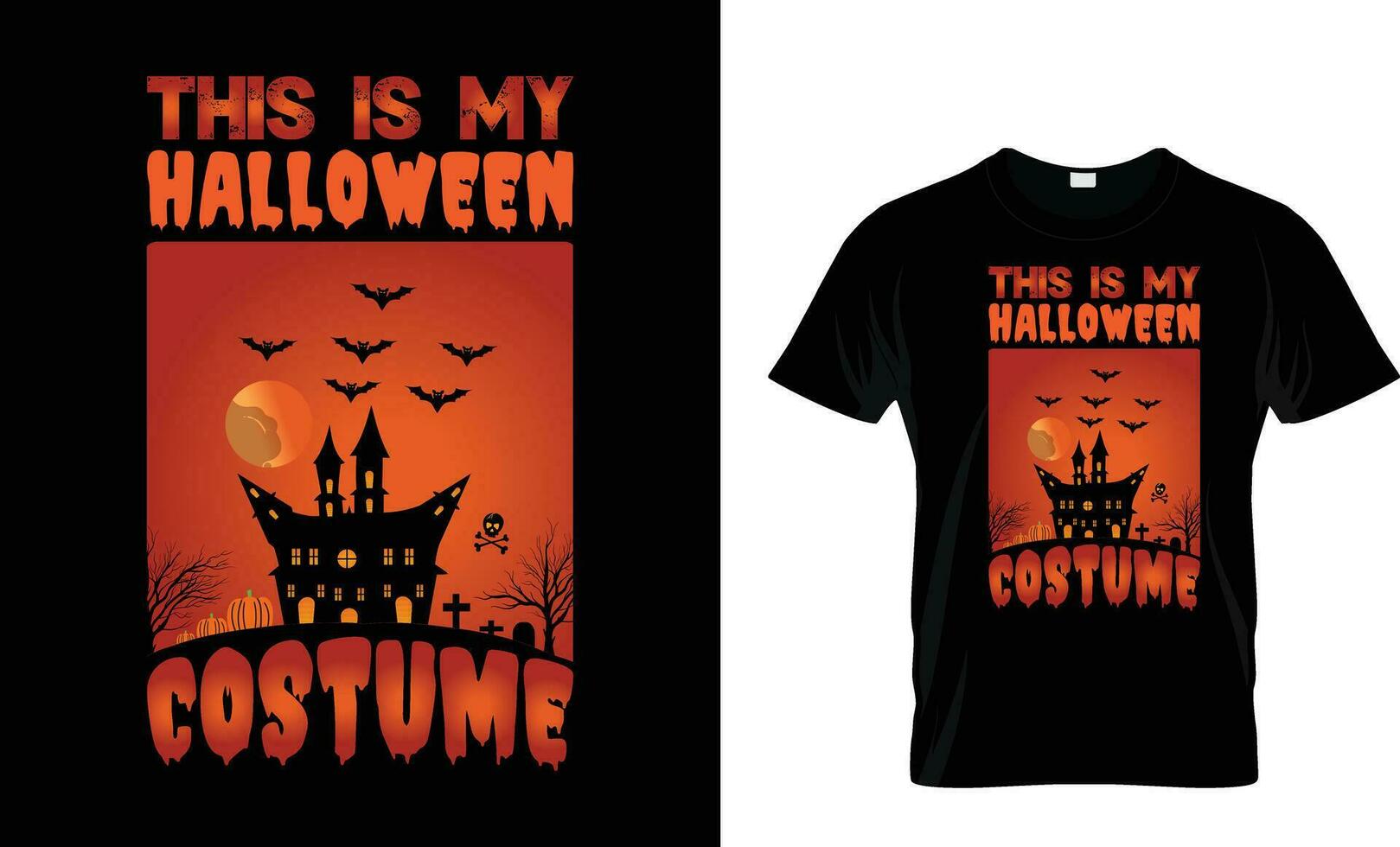 This Is My Halloween Costume Halloween Vector illustration.t-shirt design