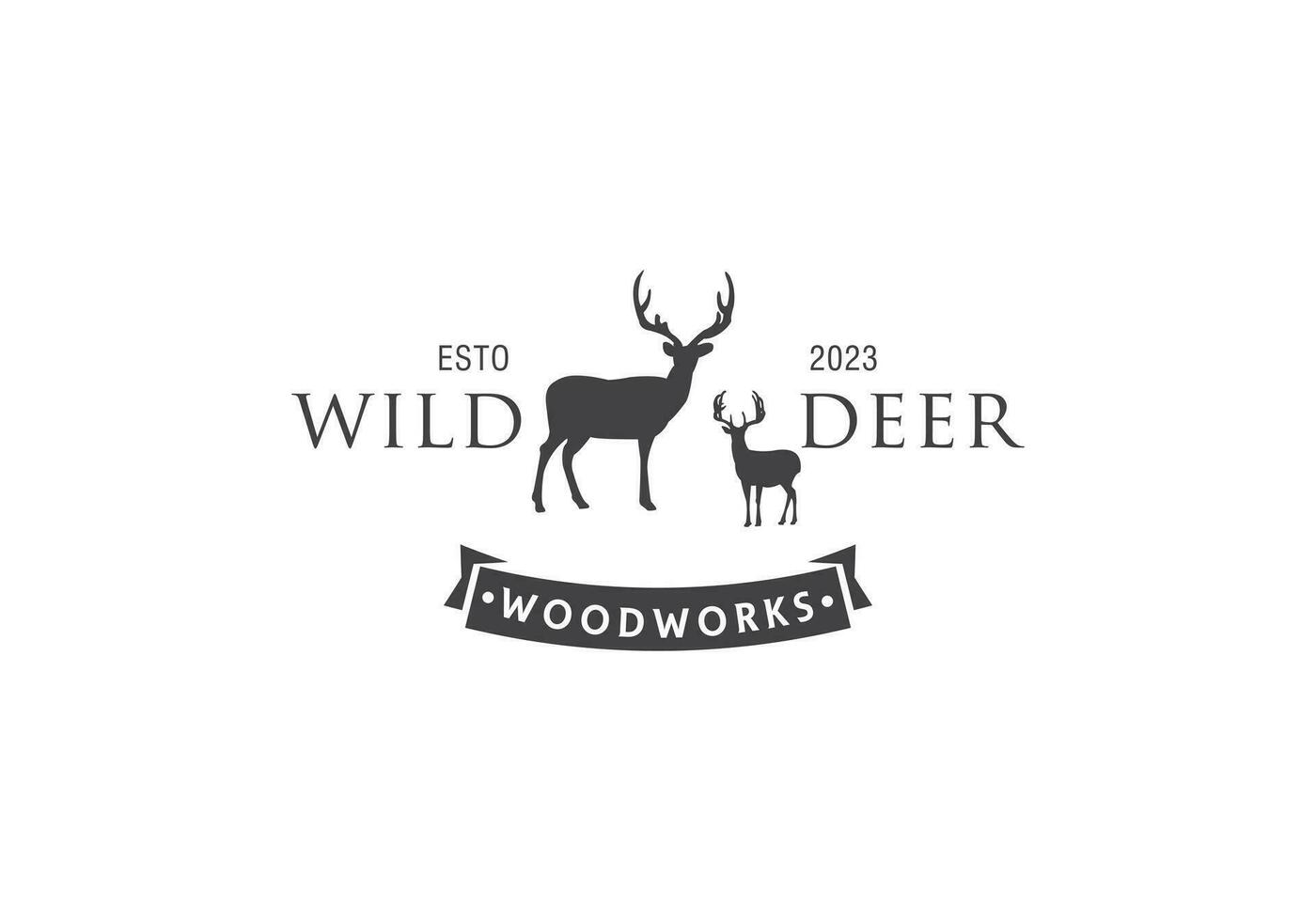 this is a a unique deer logo design for your business vector