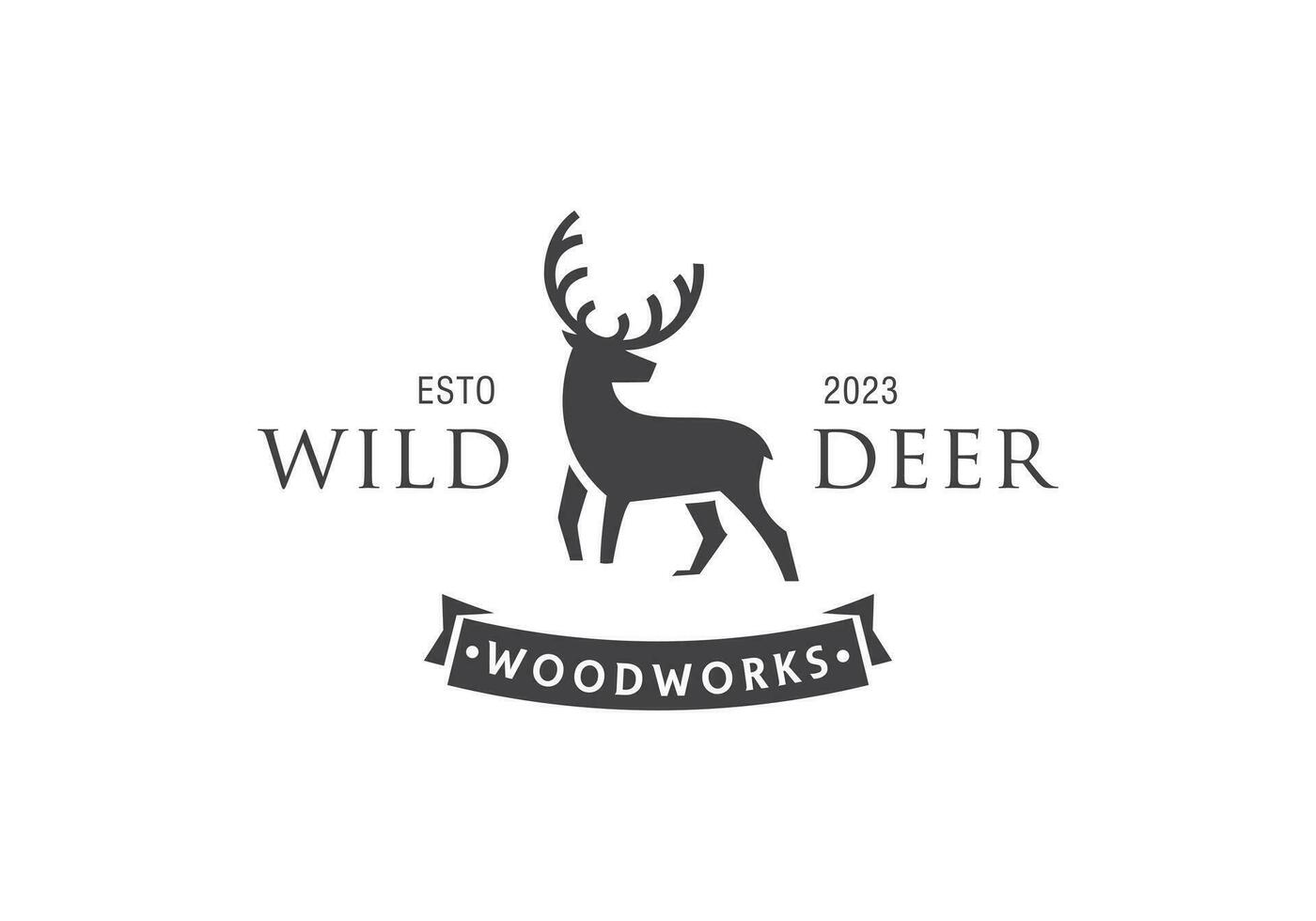 this is a a unique deer logo design for your business vector