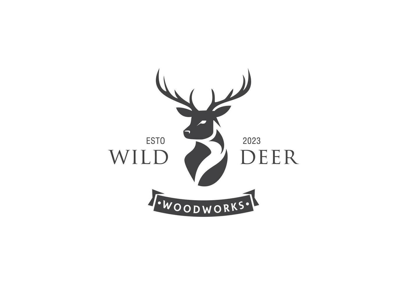 this is a a unique deer logo design for your business vector