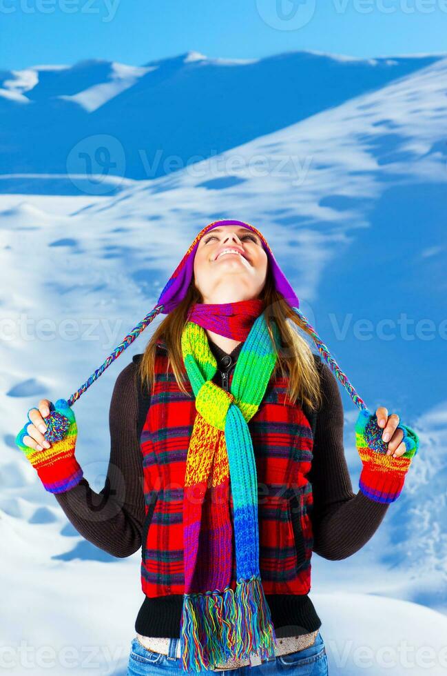 Girl Having Fun in Winter photo