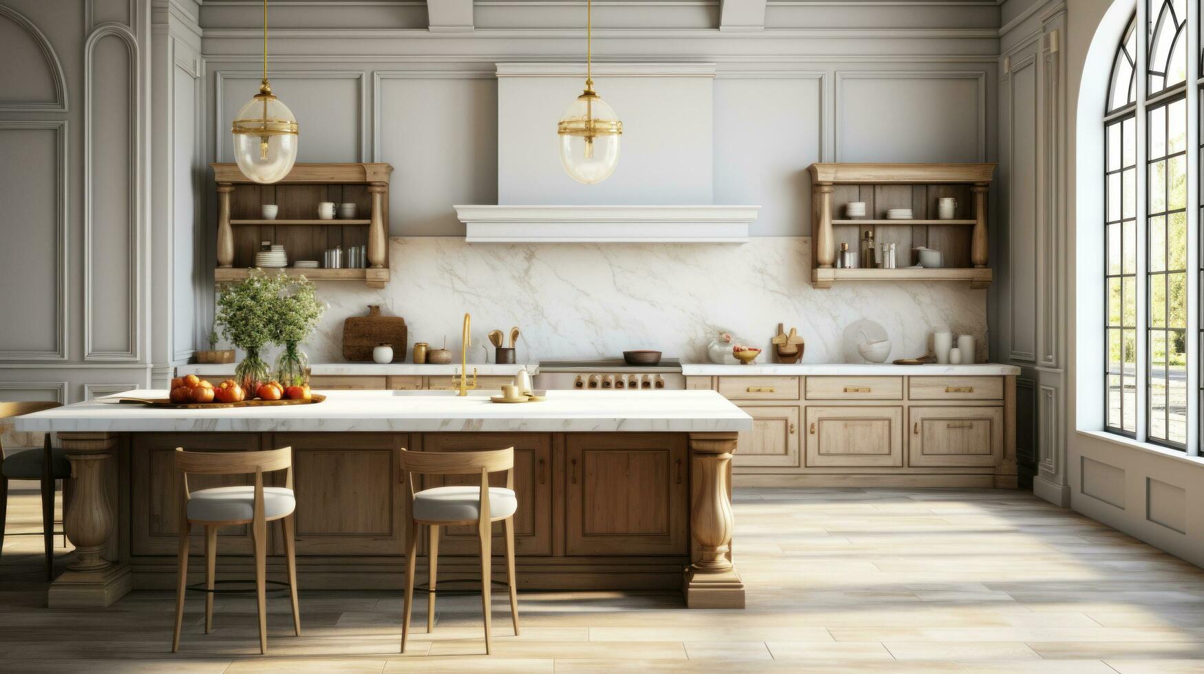 interior of a luxury kitchen photo