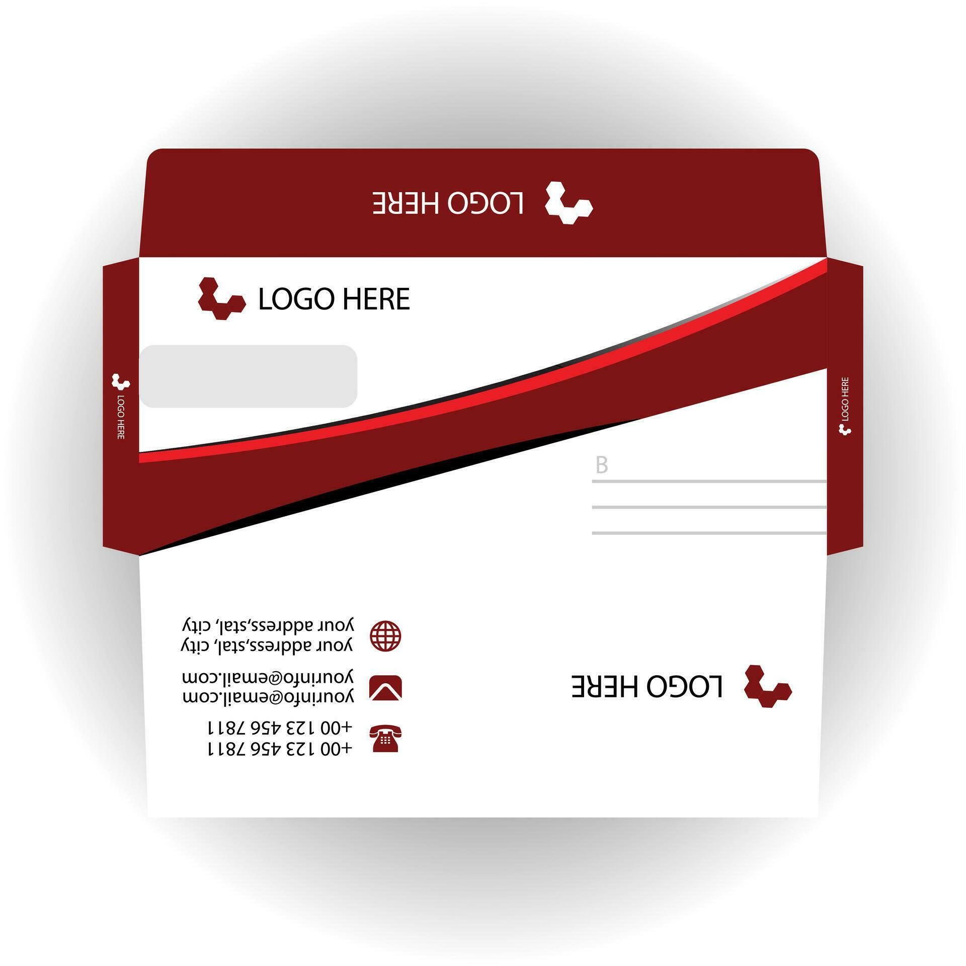 Vector corporate envelope template or envelope design. 27850883 Vector