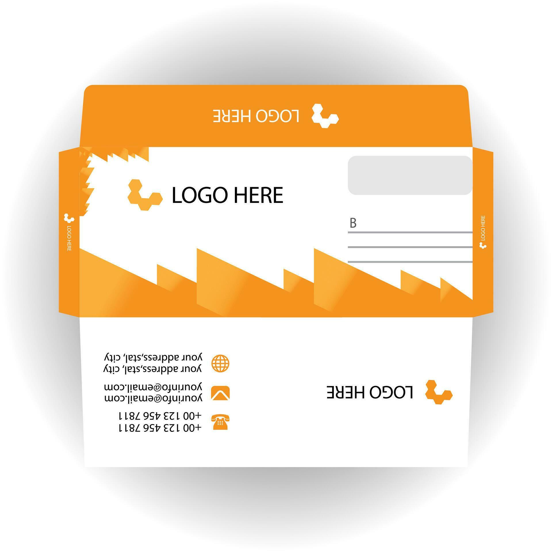 Vector corporate envelope template or envelope design. 27850884 Vector