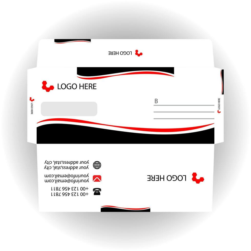 Vector corporate envelope template or envelope design. 27850888 Vector