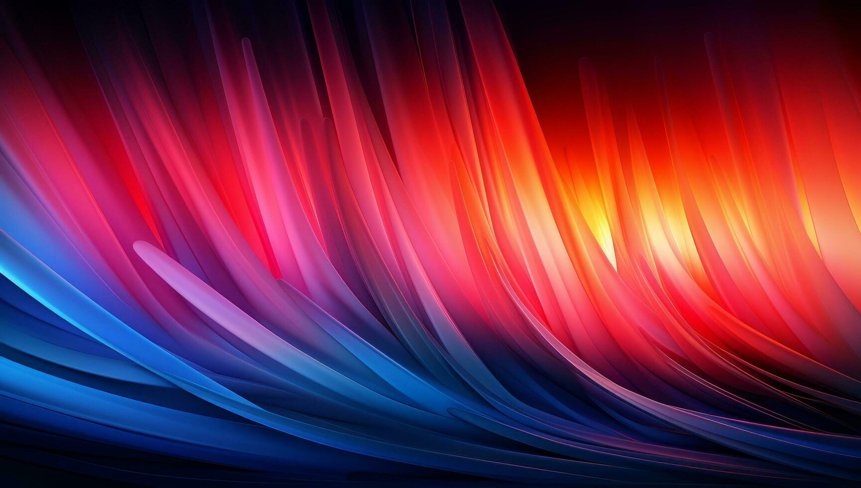 Dark wavy abstraction background, Generative AI photo