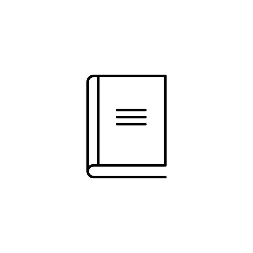 Book Cover Vector Line Icon. Perfect for web sites, books, stores, shops. Editable stroke in minimalistic outline style