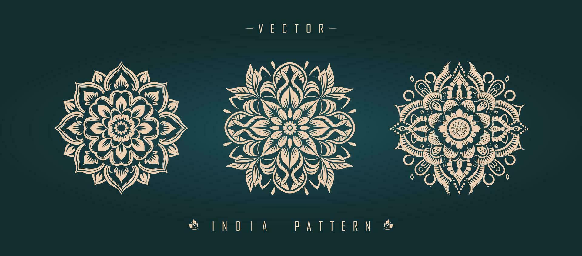 Indian traditional pattern Asian pattern vector