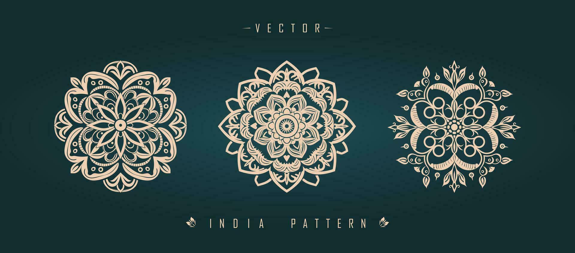 Indian traditional pattern Asian pattern vector