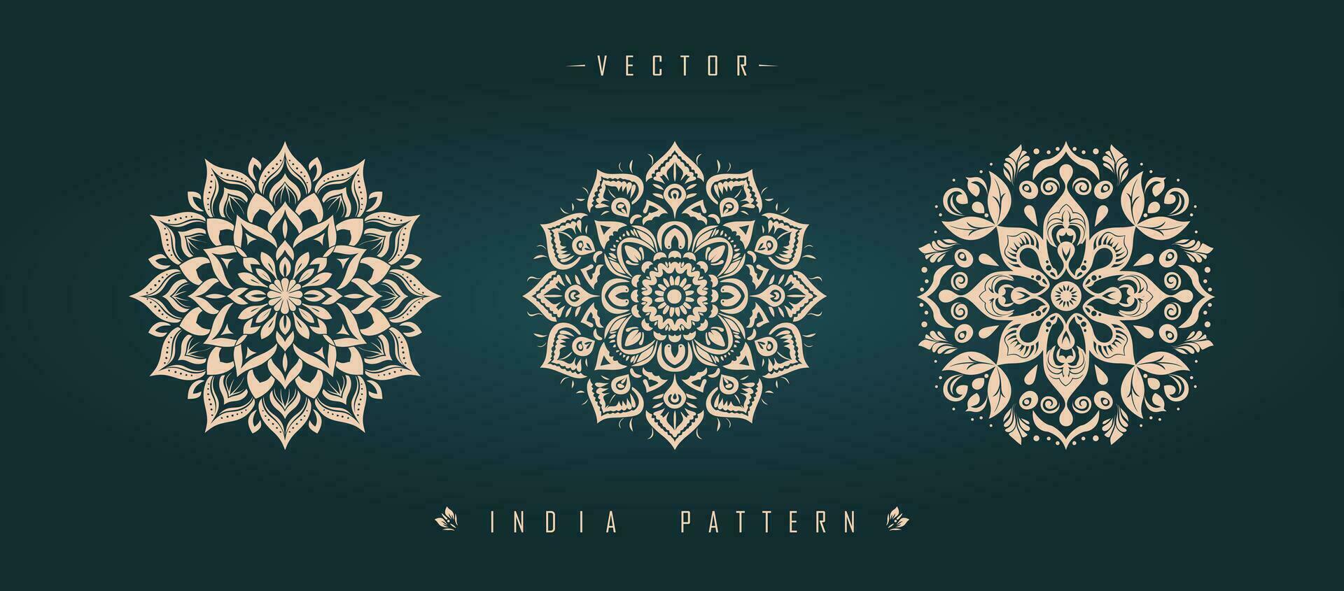 Indian traditional pattern Asian pattern vector