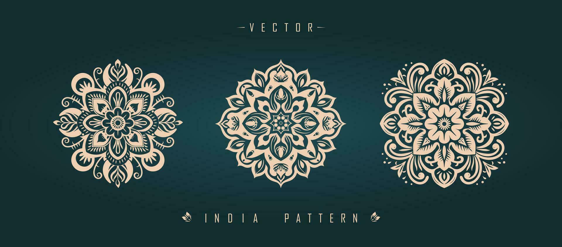 Indian traditional pattern Asian pattern vector