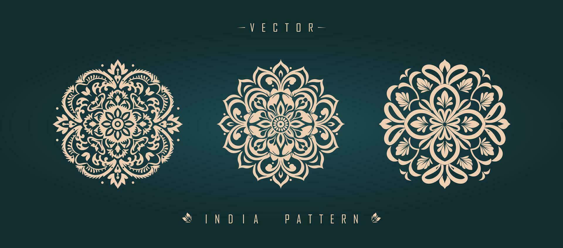 Indian traditional pattern Asian pattern vector