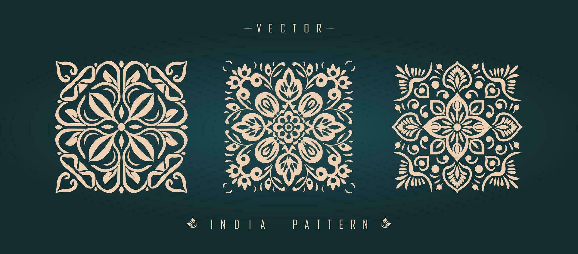 Indian traditional pattern Asian pattern vector