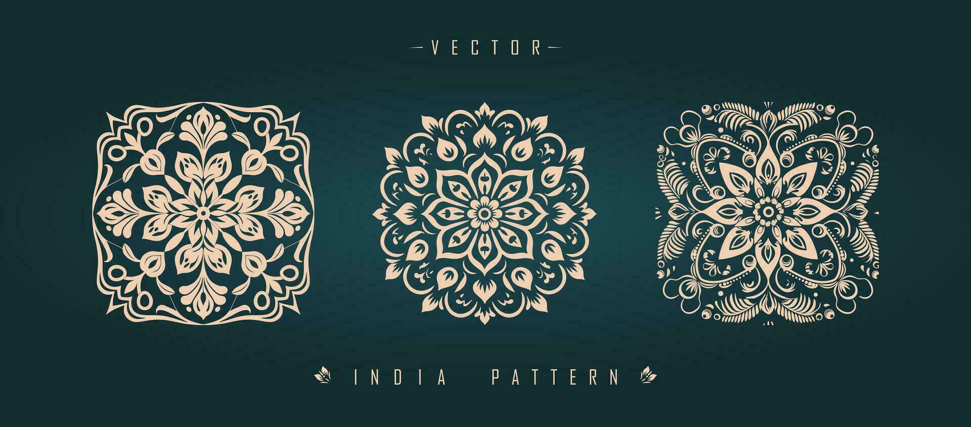 Indian traditional pattern Asian pattern vector