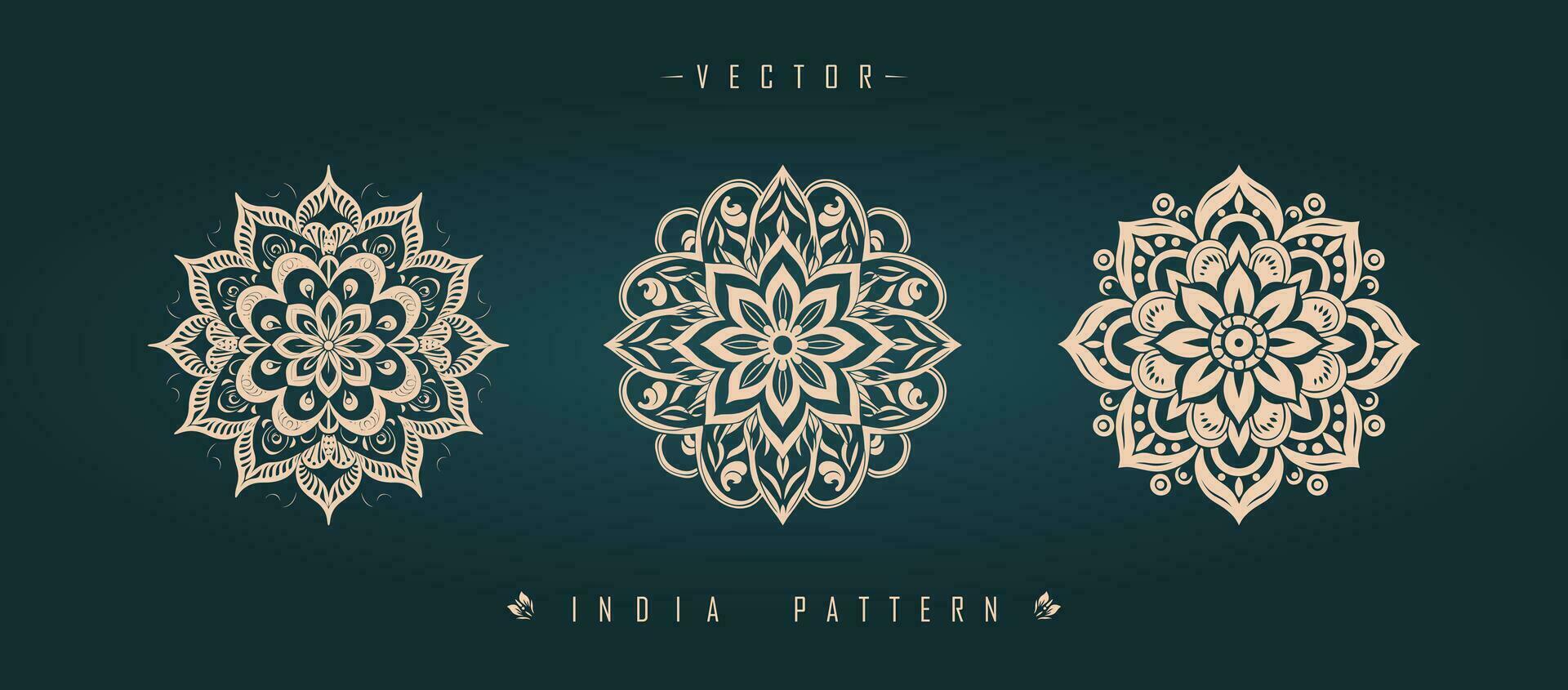 Indian traditional pattern Asian pattern vector
