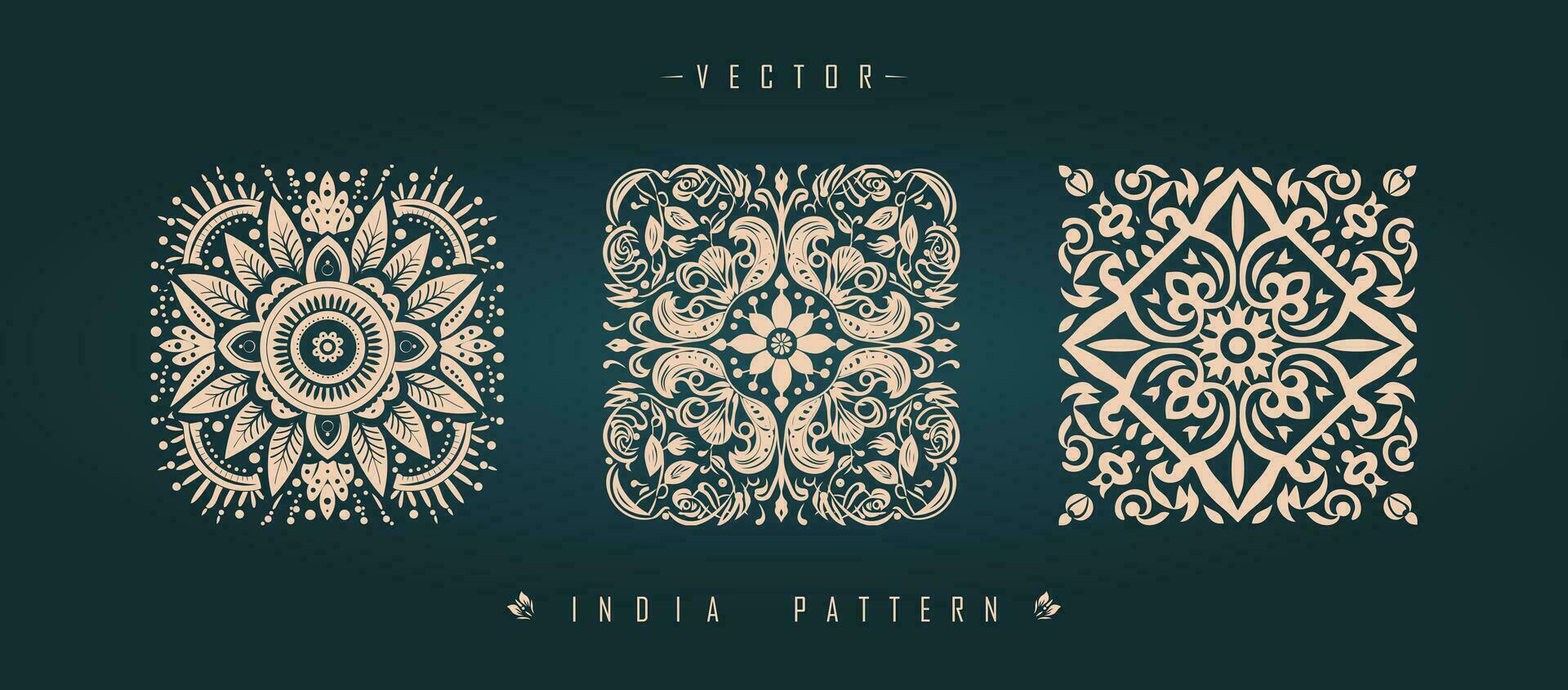 Indian traditional pattern Asian pattern vector