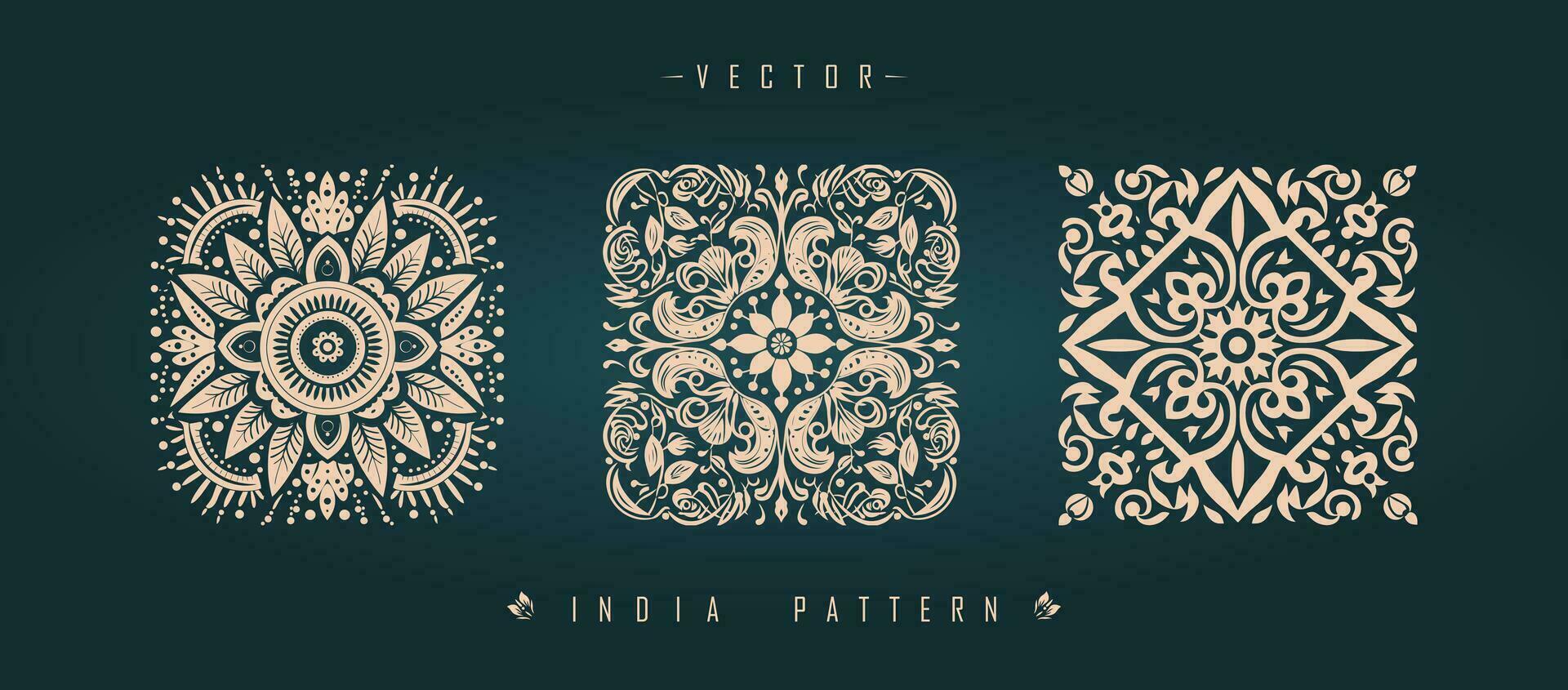 Indian traditional pattern Asian pattern vector