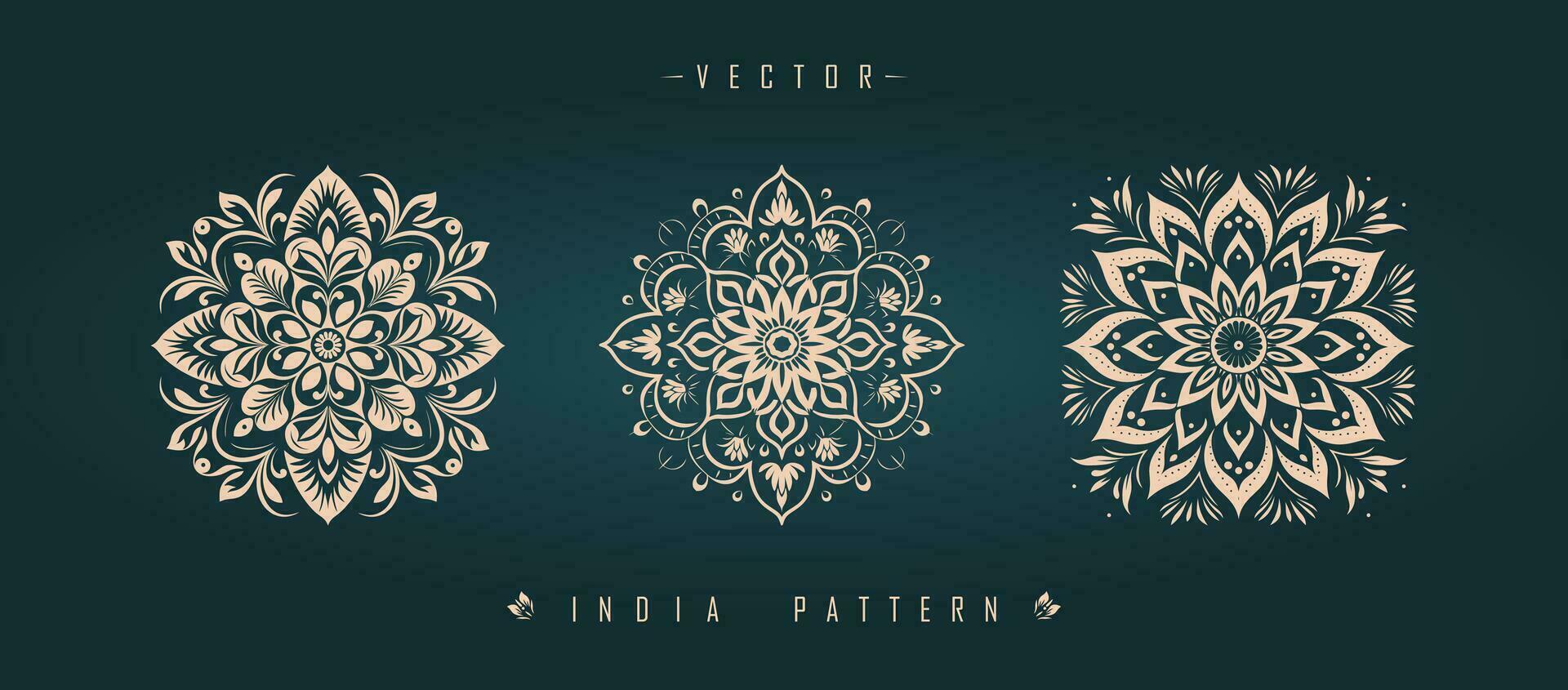 Indian traditional pattern Asian pattern vector