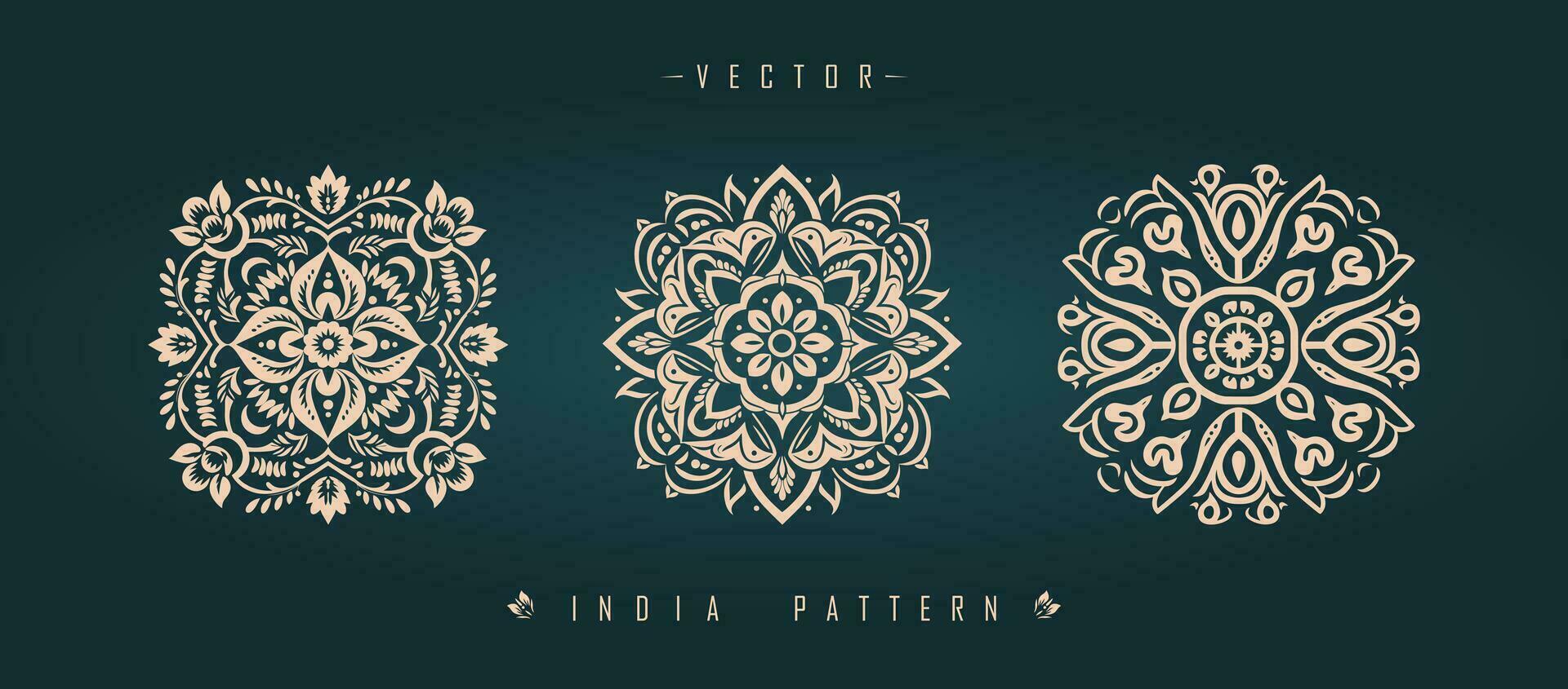 Indian traditional pattern Asian pattern vector