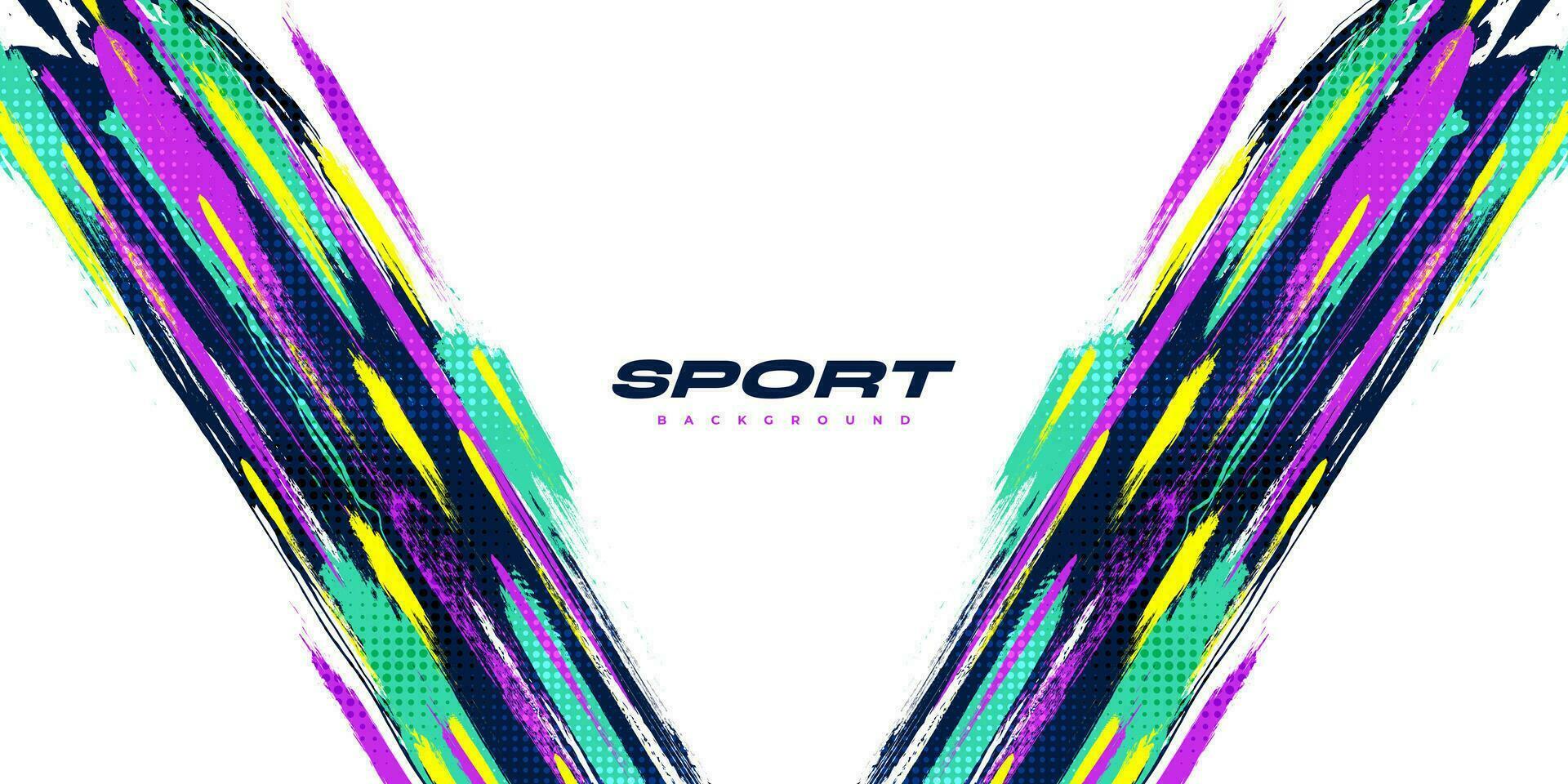 Sport Background with Colorful Brush Style vector